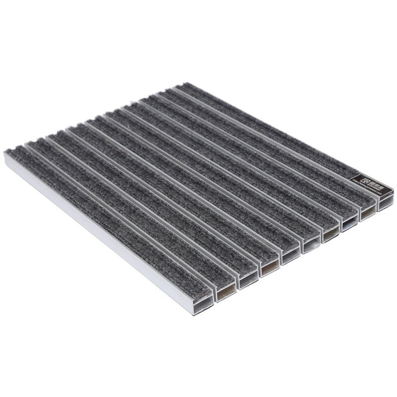 AZ-TM Aluminum dust remove aluminum mat with Ribbed carpet insert