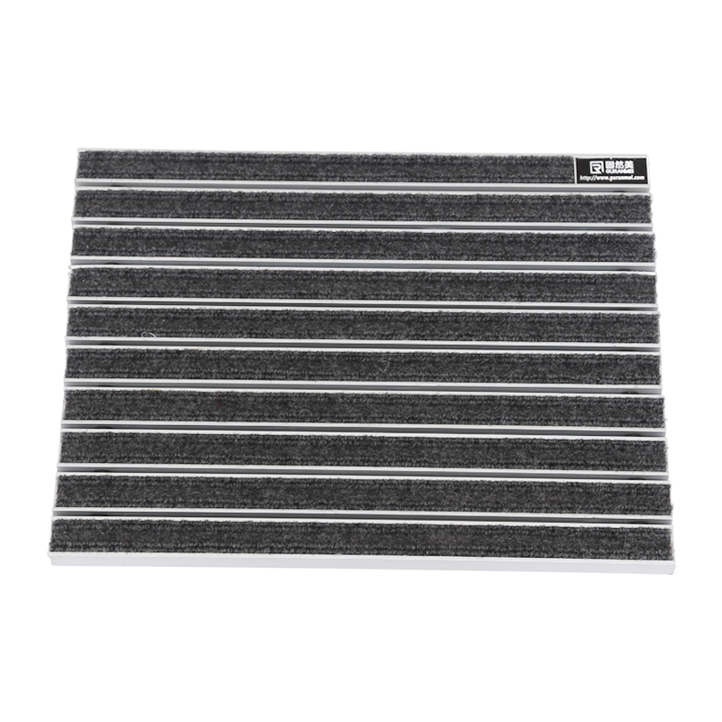 AZ-TM Aluminum dust remove aluminum mat with Ribbed carpet insert