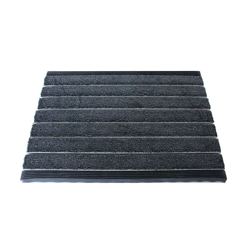 TD-NT CS design type aluminum floor mat for industrial use with rubber feet joiner