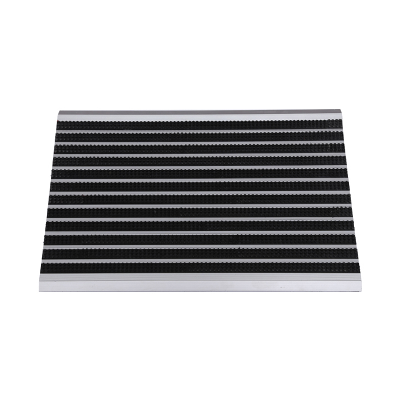 FE-MS Two Frame alu entrance brush mat with high density nylon brush strips mat