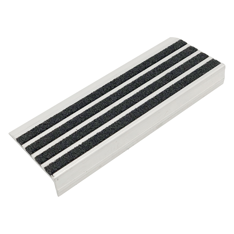 002 Aluminum stair nosing with Carborundum Insert