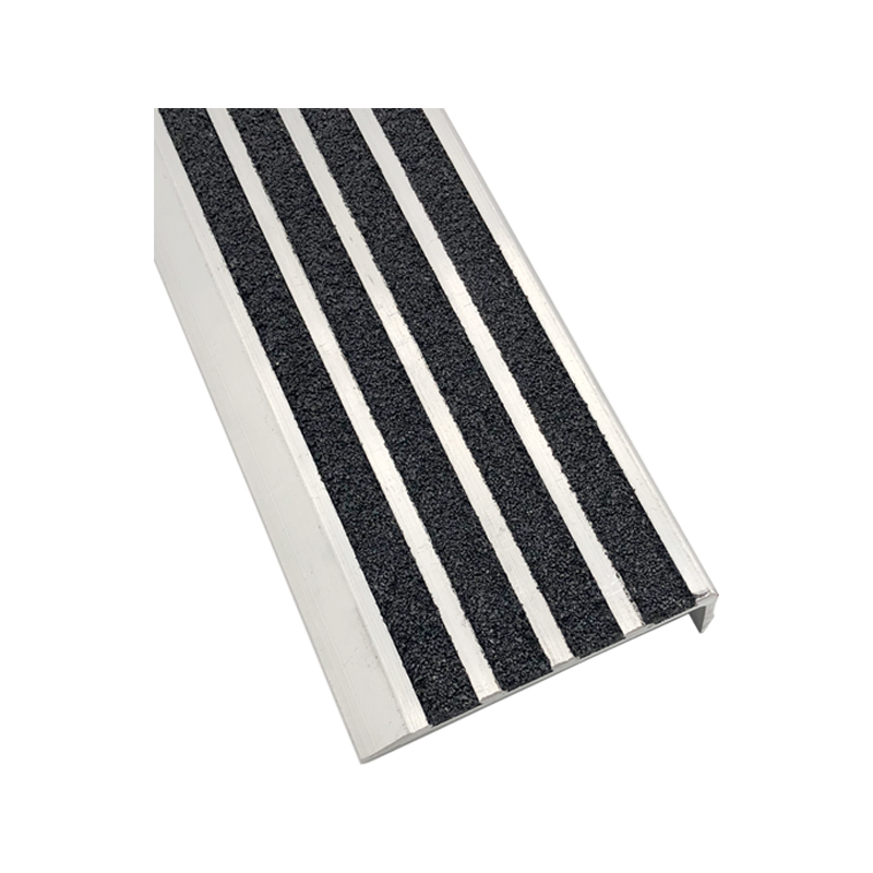 002 Aluminum stair nosing with Carborundum Insert