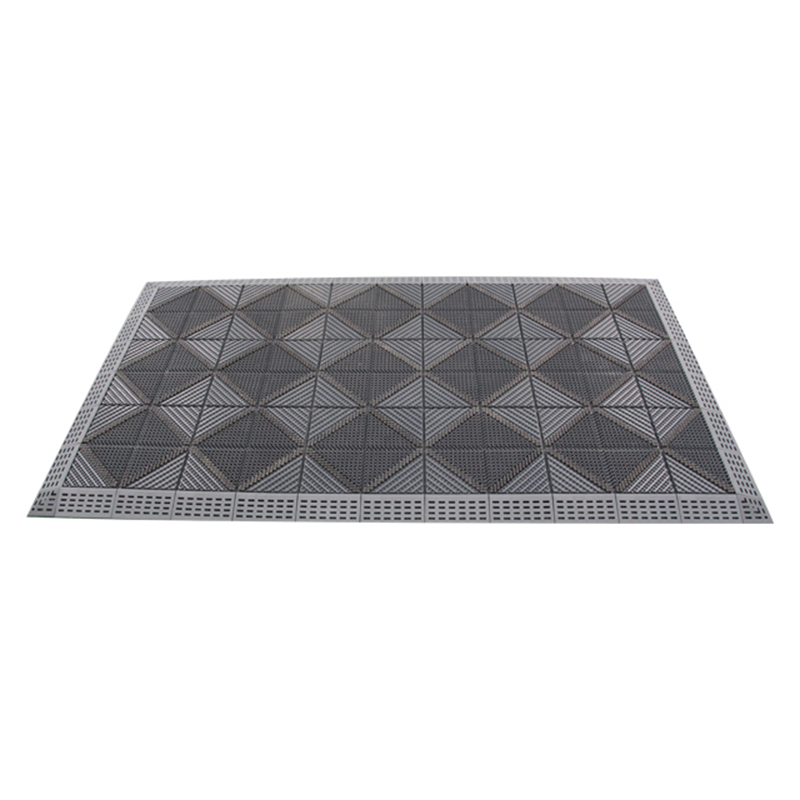 EVA-Single Brush type -  Grey eva floor mat with single nylon brush