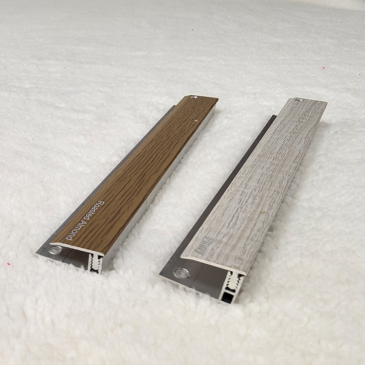 Flooring Aluminum Adjustable height trims for flooring L channel shape