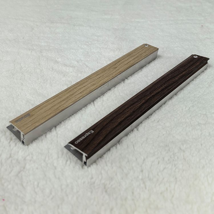 Grain colored Flooring Aluminum Adjustable height trims section